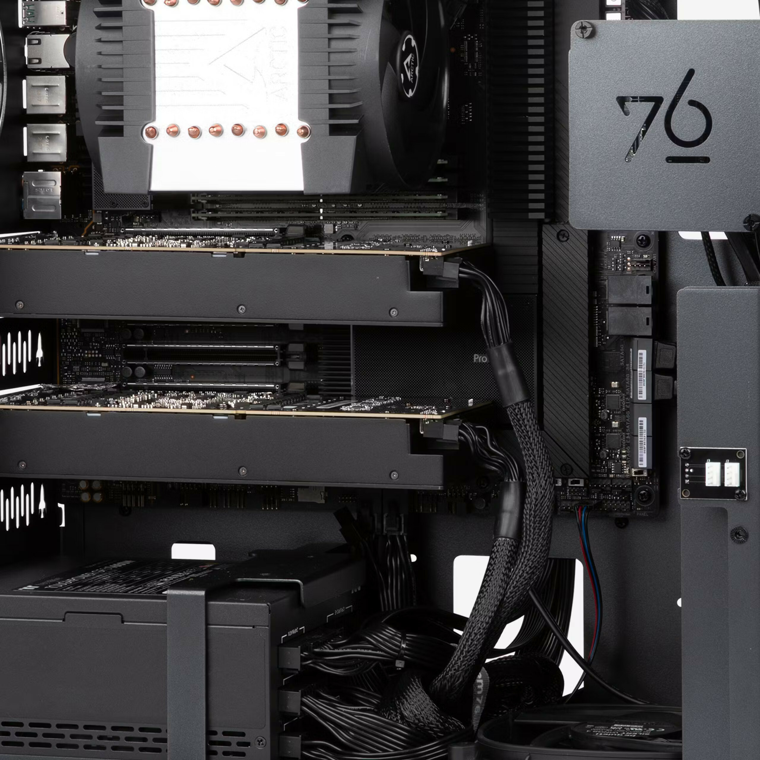 a photo of the Thelio cabling