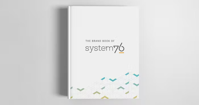 Picture of the System76 brand book.