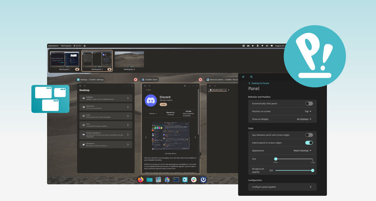 Pop rocket on alient planet with text that reads "Pop!_OS 24.04 LTS has landed"
